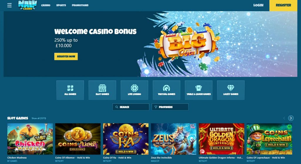 Nalu Casino, one of the top UK gambling sites not on Gamstop with exclusive games and features Nalu Casino